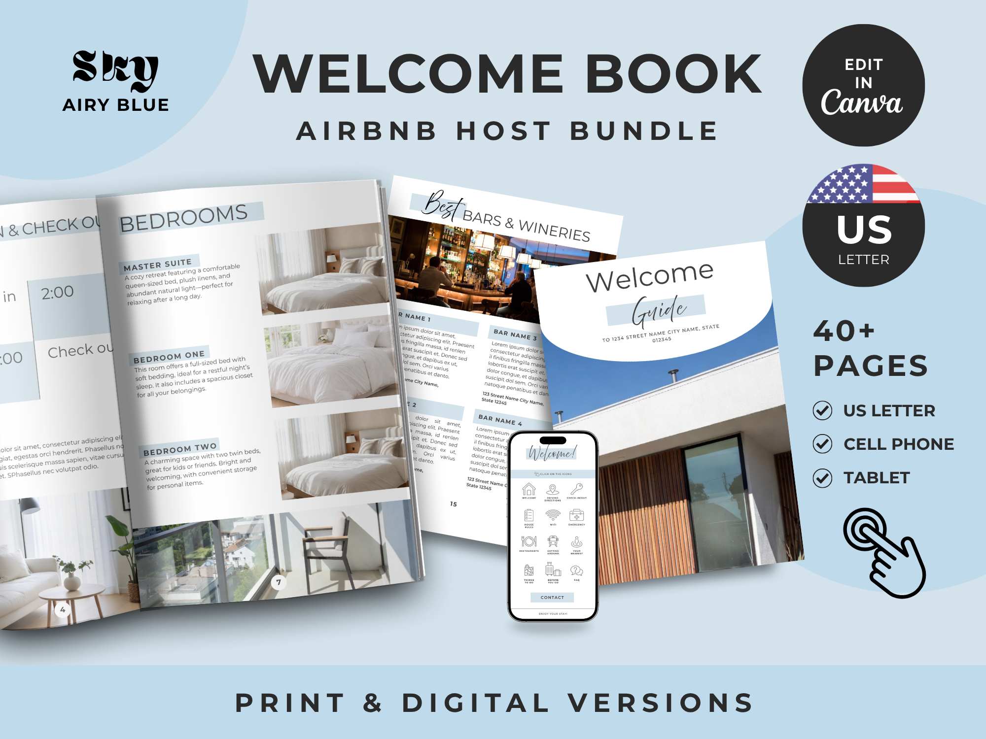Sky Airbnb Welcome Book Bundle US Letter - Image 19