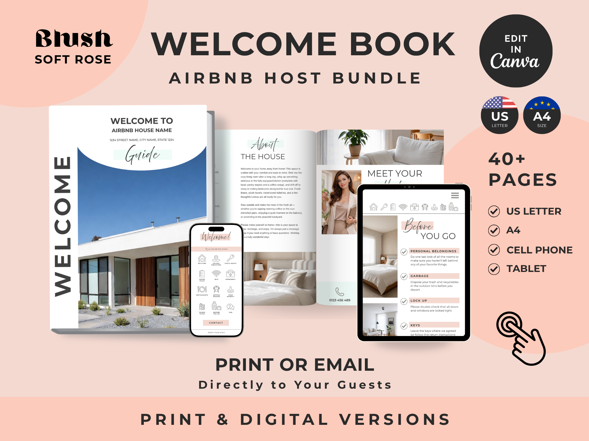 Grand Blush Airbnb Welcome Book Bundle - Image 2