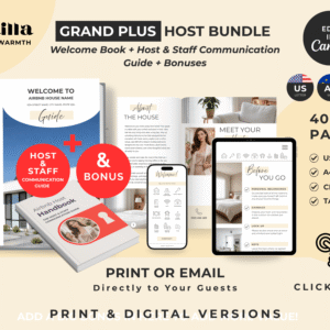 Grand Plus - Vanilla - Warmth - Airbnb Welcome book bundle