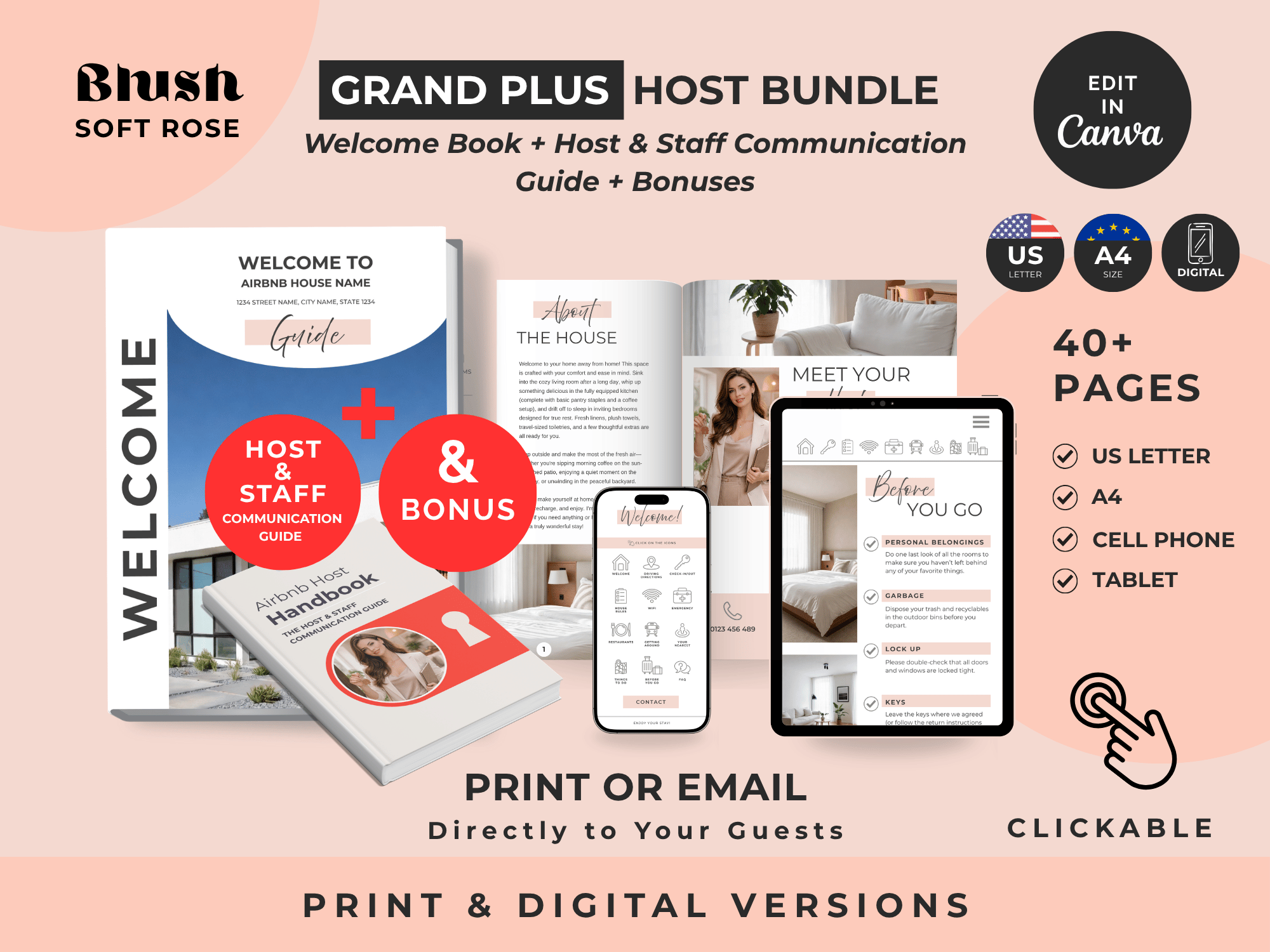 Grand Plus Blush Welcome Book Bundle