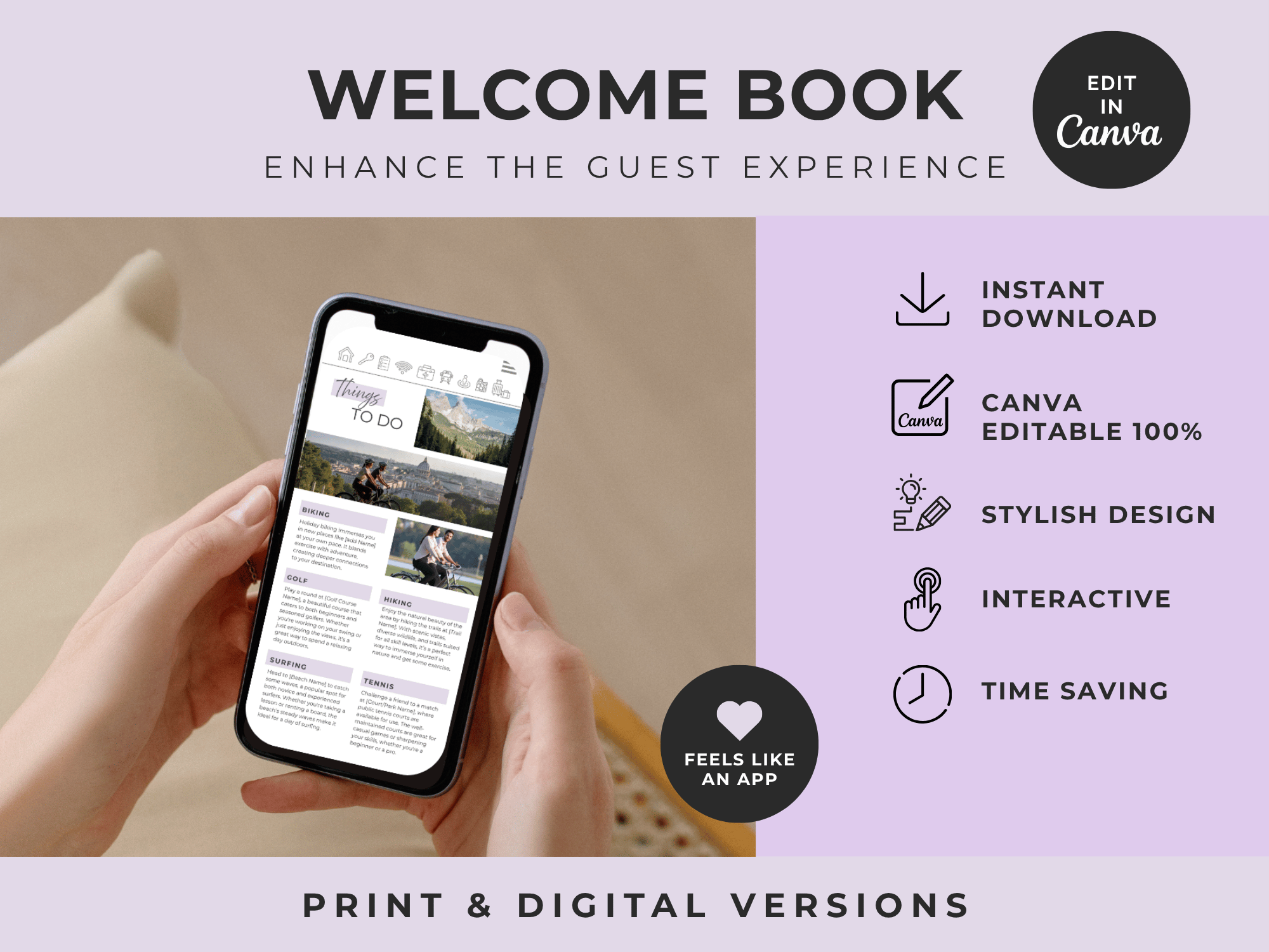 Grand Lavender Airbnb Host Welcome Book Bundle - Image 13