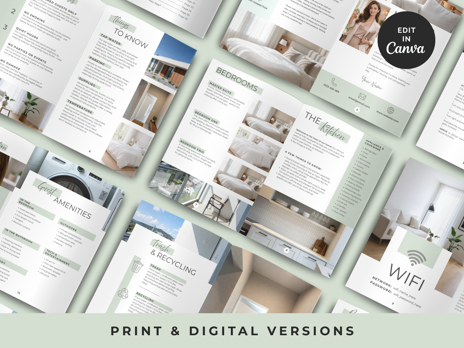 Sage Airbnb Welcome Book Bundle US Letter - Image 13