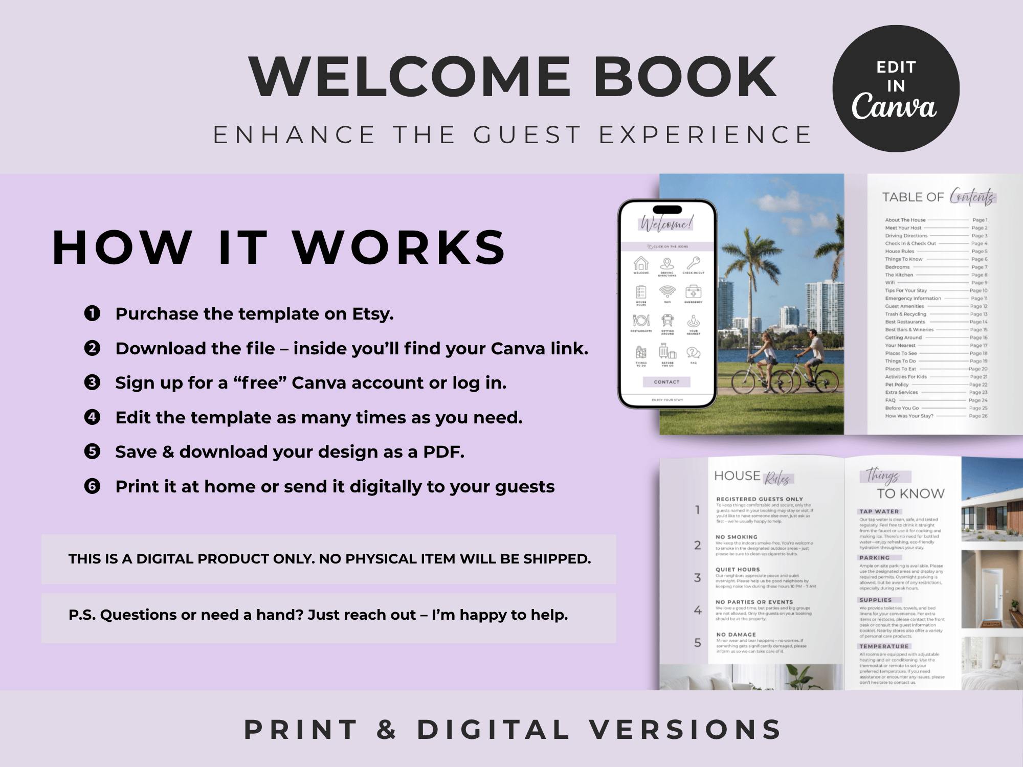 Grand Plus Lavender Airbnb Welcome Book Bundle - Image 12
