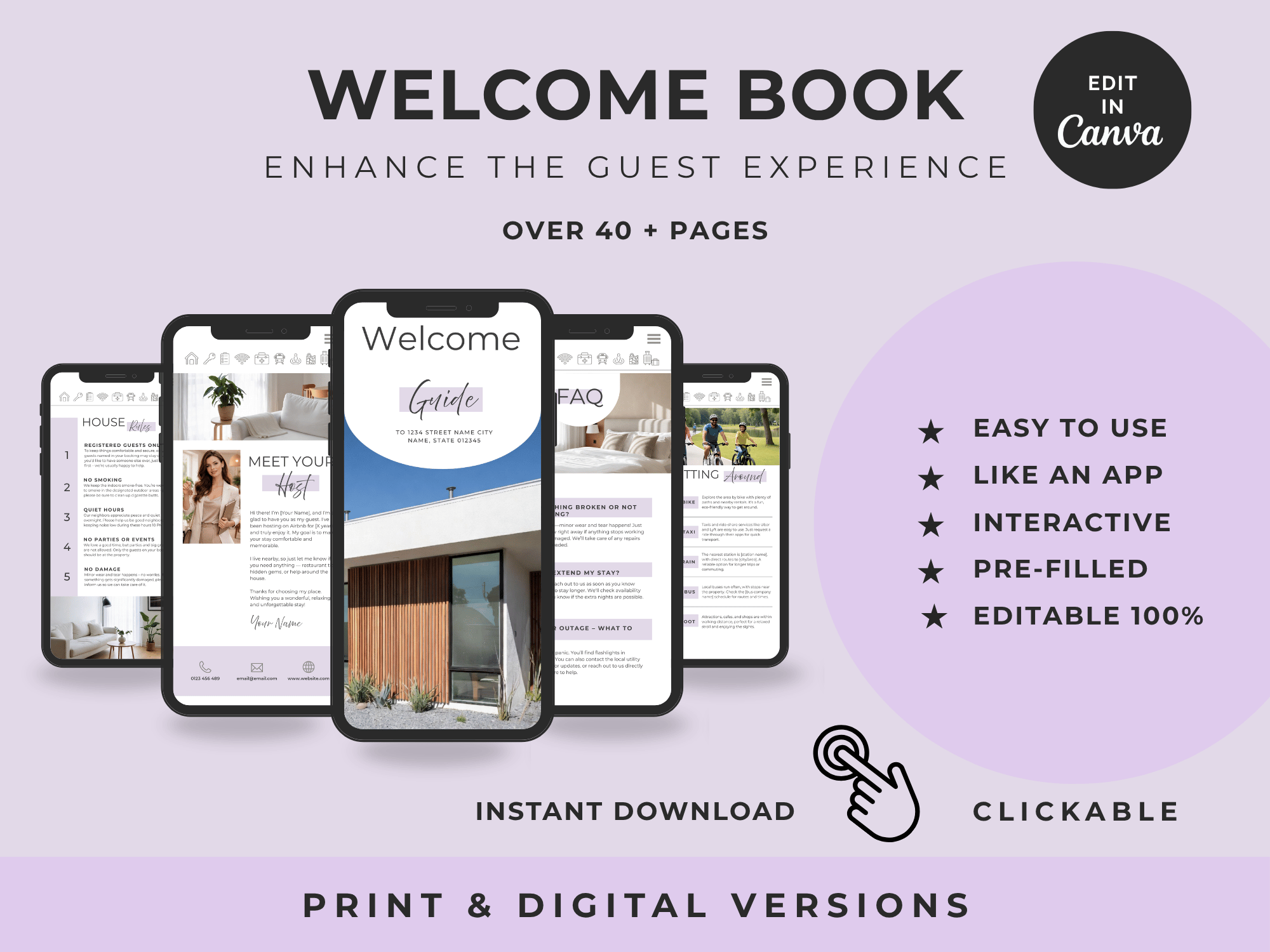 Grand Lavender Airbnb Host Welcome Book Bundle - Image 14