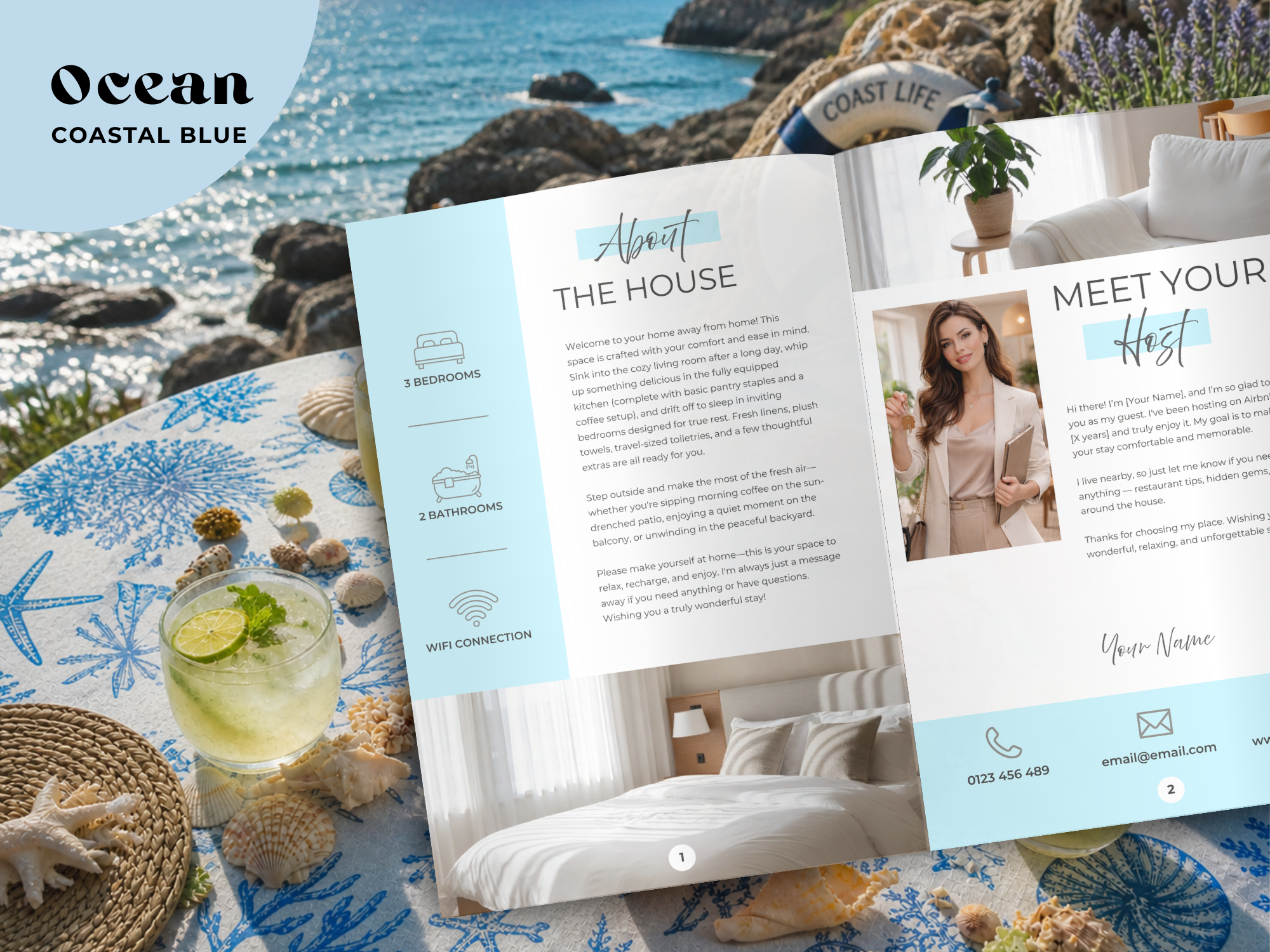 Grand Ocean - Coastal Blue Airbnb Host Welcome Book Bundle - Image 3