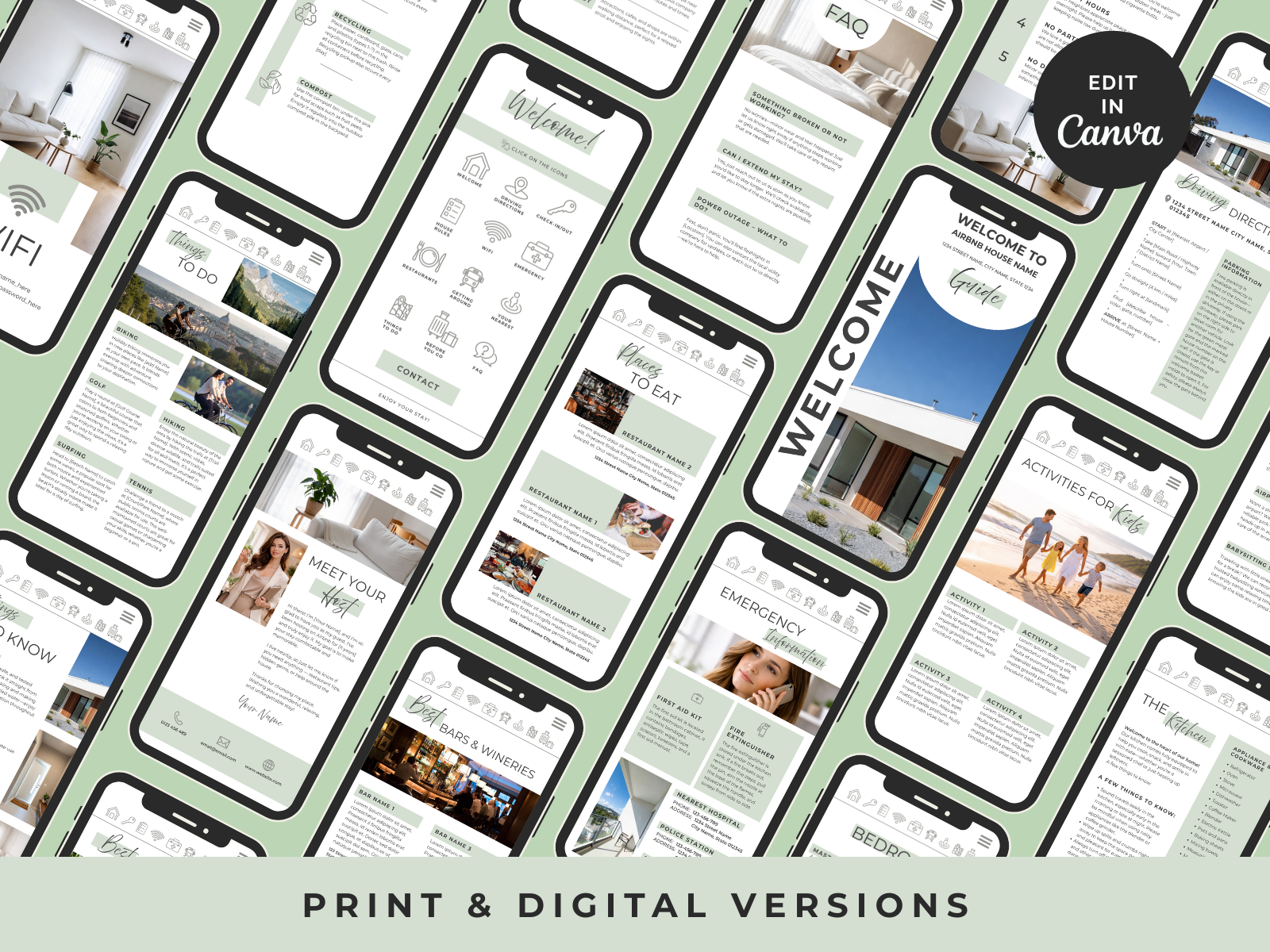 Sage Airbnb Welcome Book Bundle US Letter - Image 16
