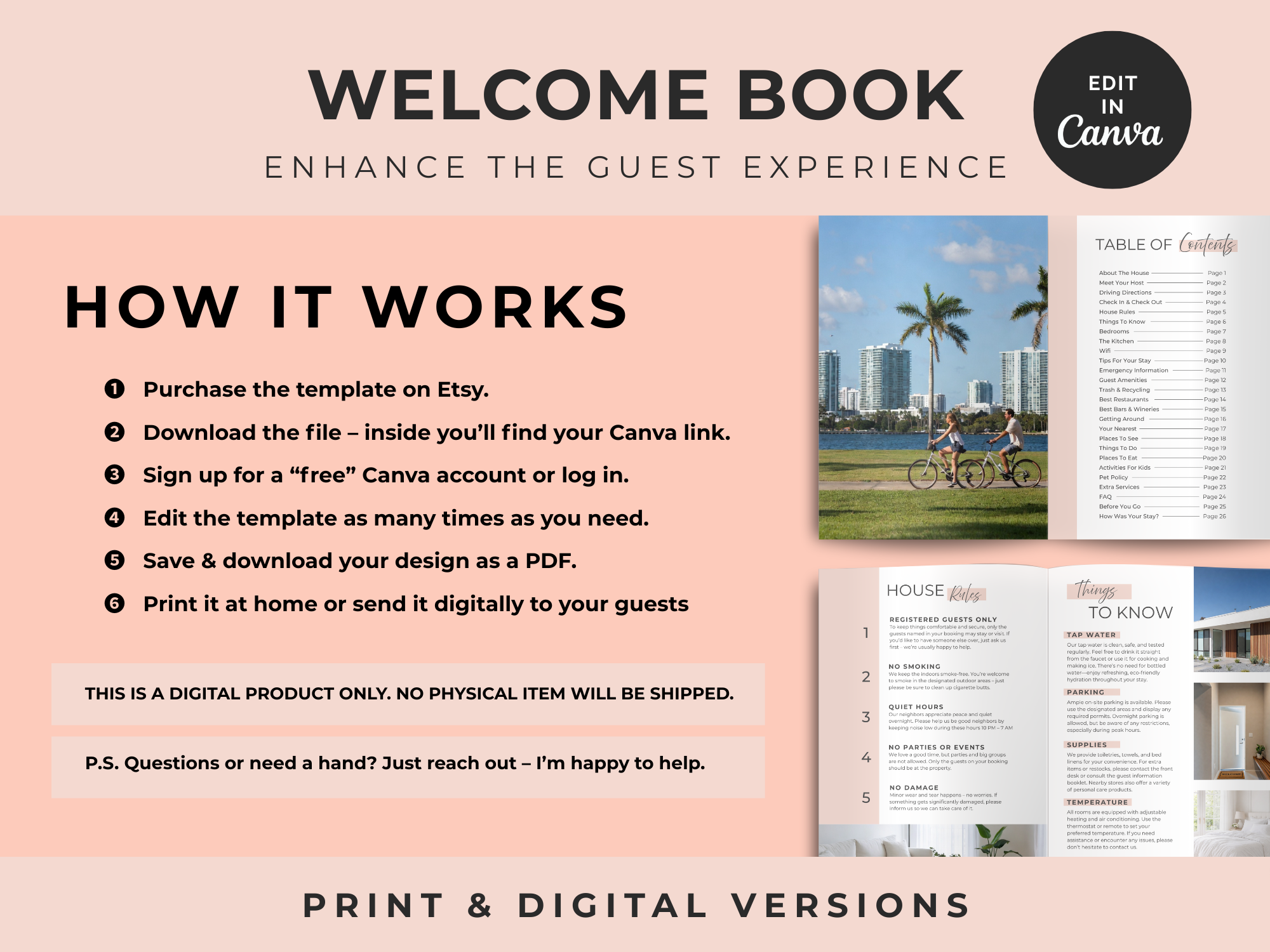 Grand Blush Airbnb Welcome Book Bundle - Image 15