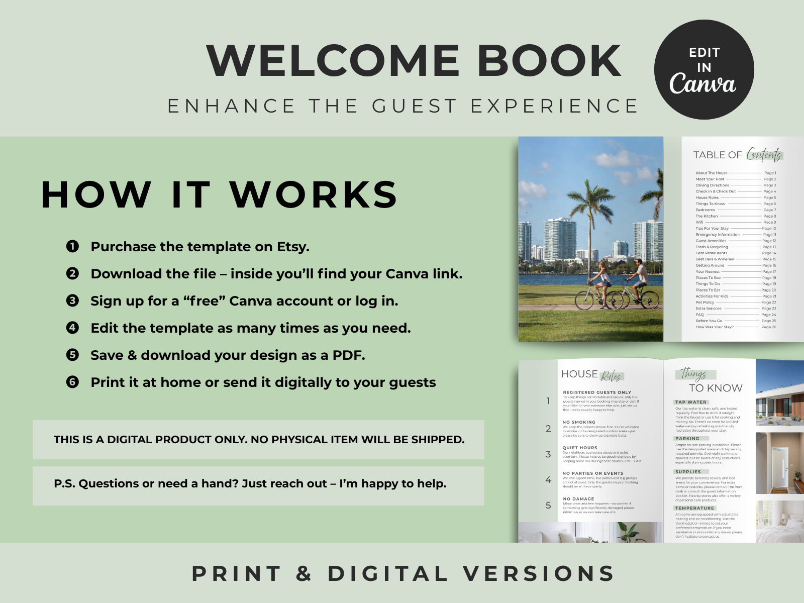 Sage Airbnb Welcome Book Bundle US Letter - Image 18