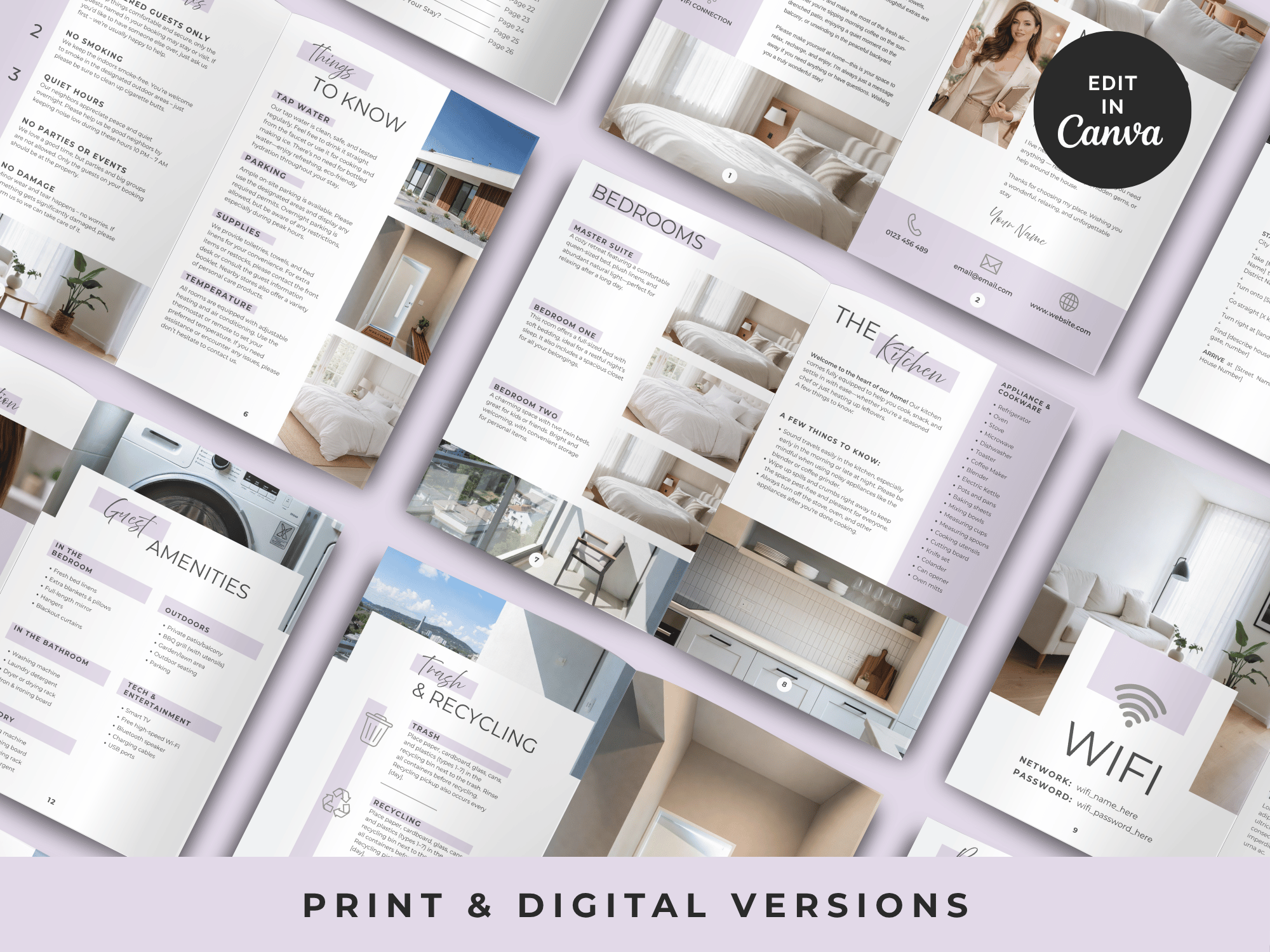 Grand Lavender Airbnb Host Welcome Book Bundle - Image 18