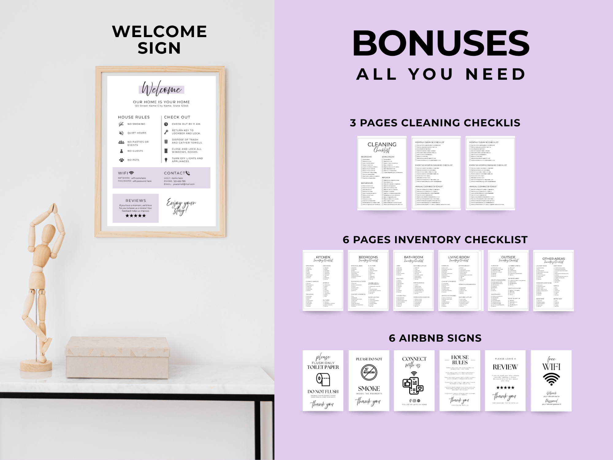 Grand Lavender Airbnb Host Welcome Book Bundle - Image 19