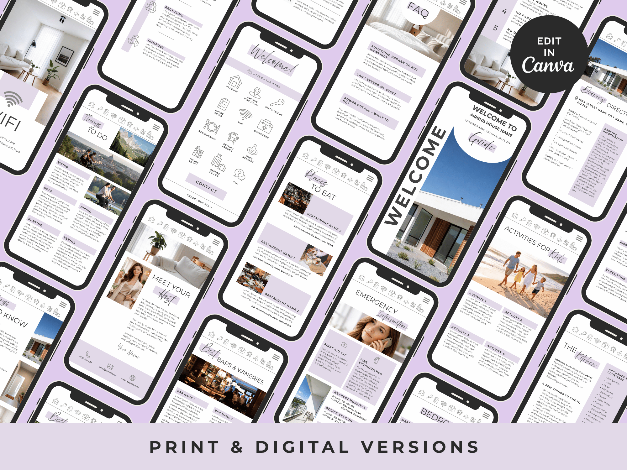 Grand Lavender Airbnb Host Welcome Book Bundle - Image 20