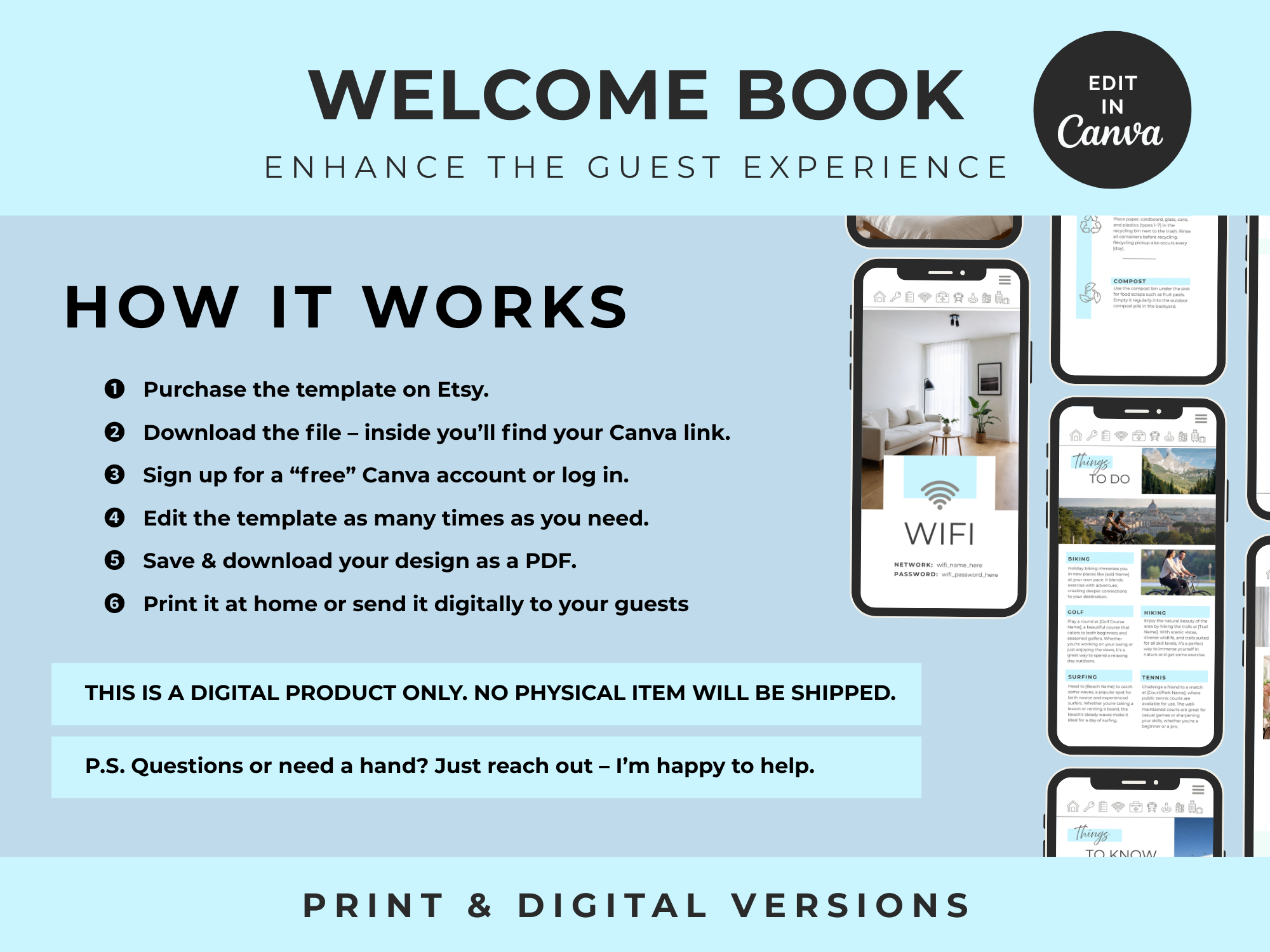 Grand Ocean - Coastal Blue Airbnb Host Welcome Book Bundle - Image 16