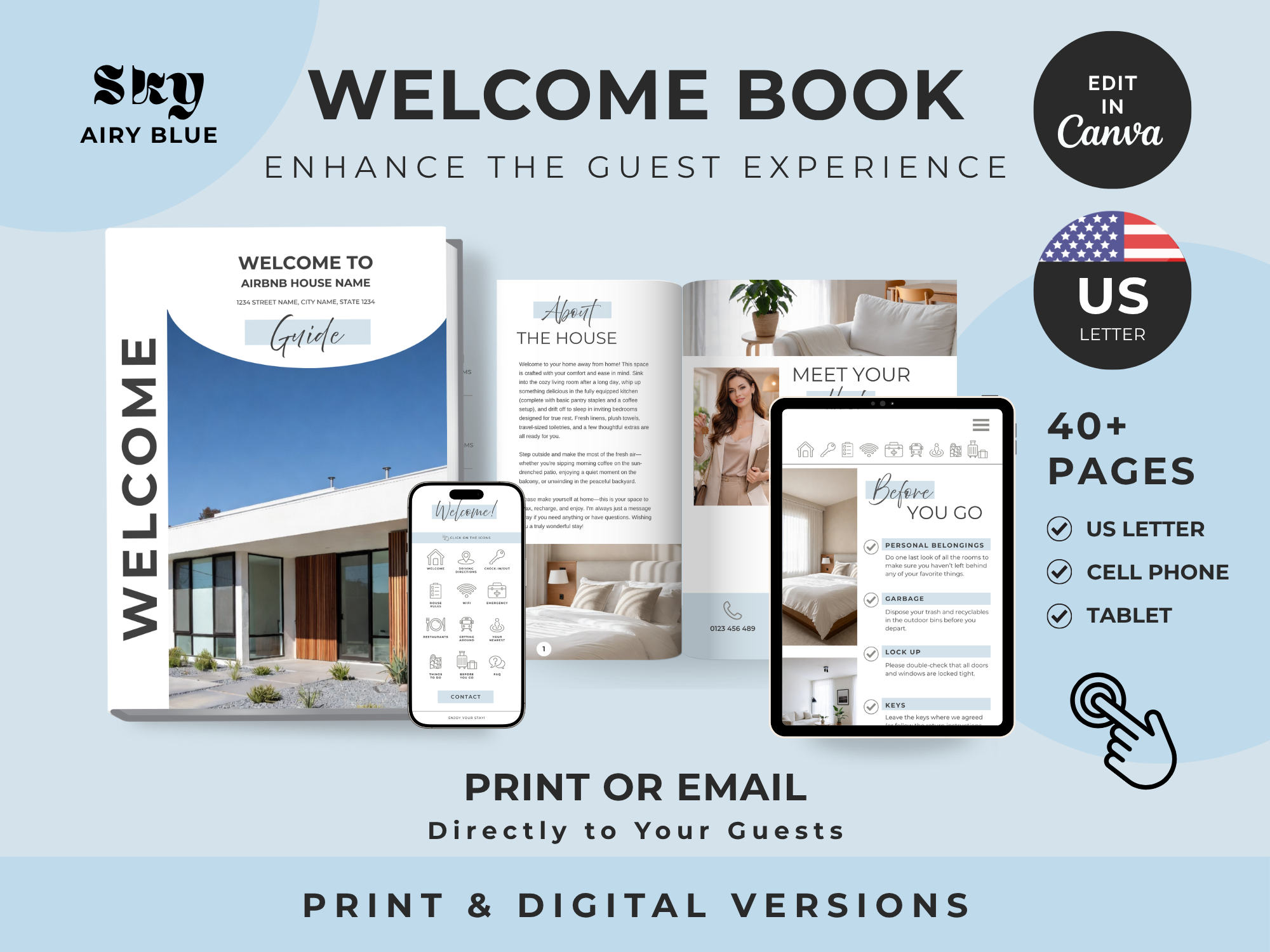 Sky Airbnb Welcome Book Bundle US Letter - Image 20