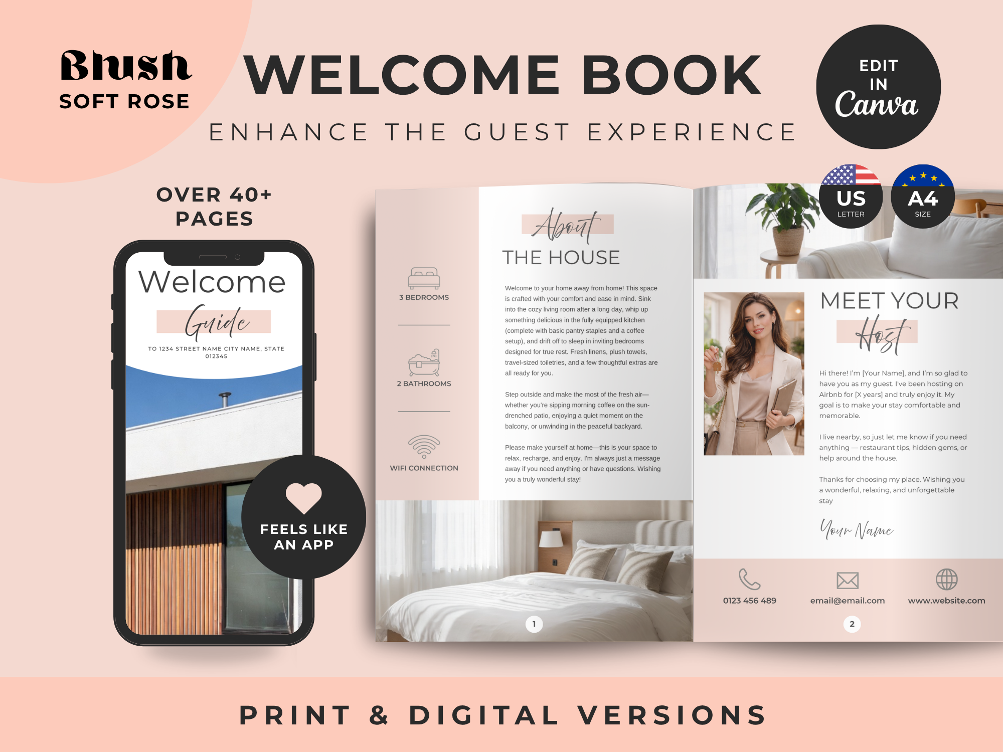 Grand Blush Airbnb Welcome Book Bundle - Image 3