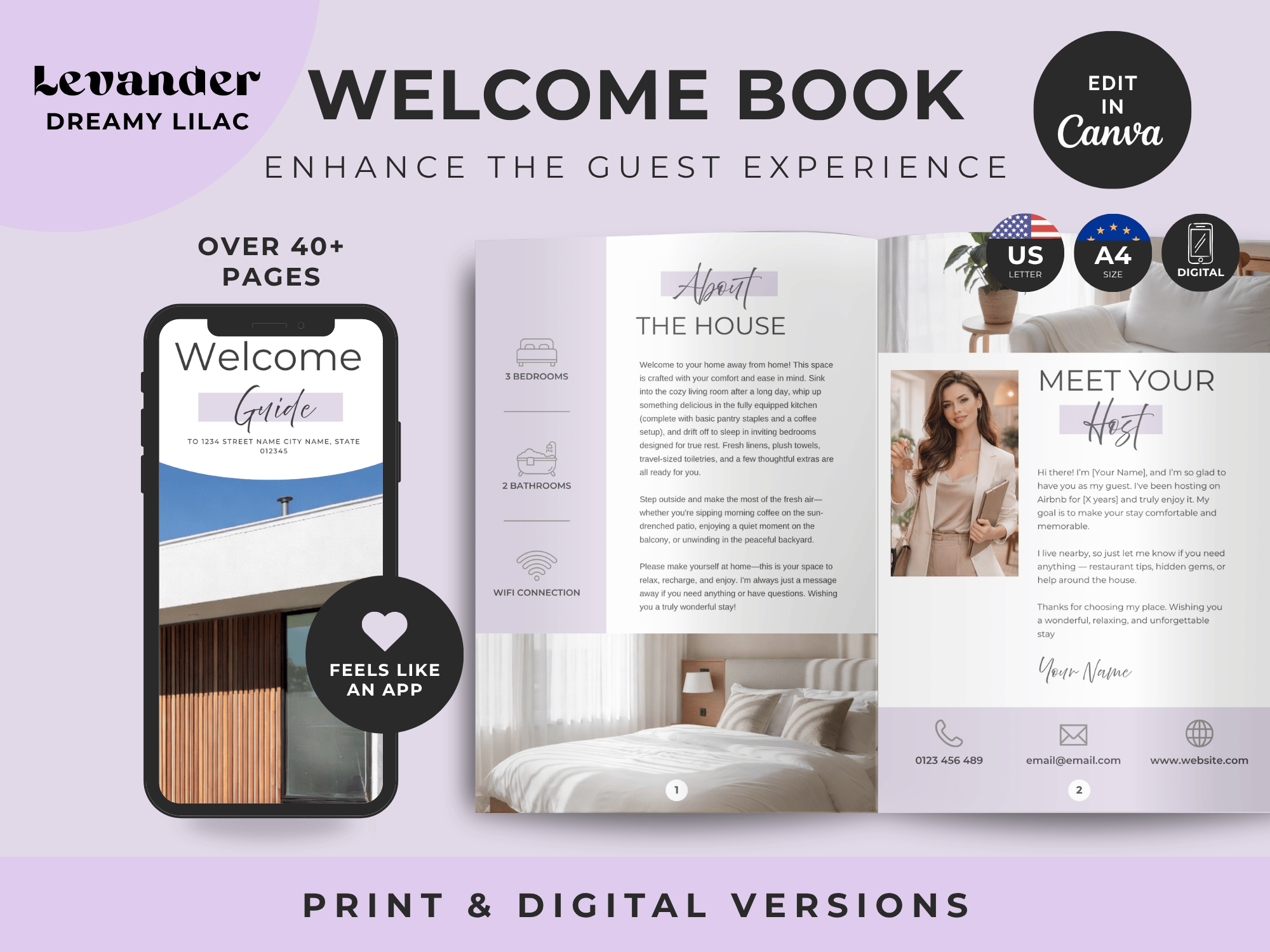 Grand Plus Lavender Airbnb Welcome Book Bundle - Image 2