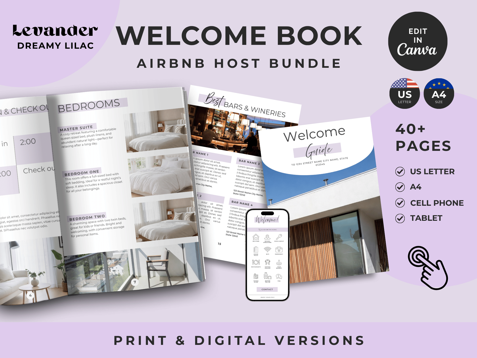 Grand Lavender Airbnb Host Welcome Book Bundle - Image 2