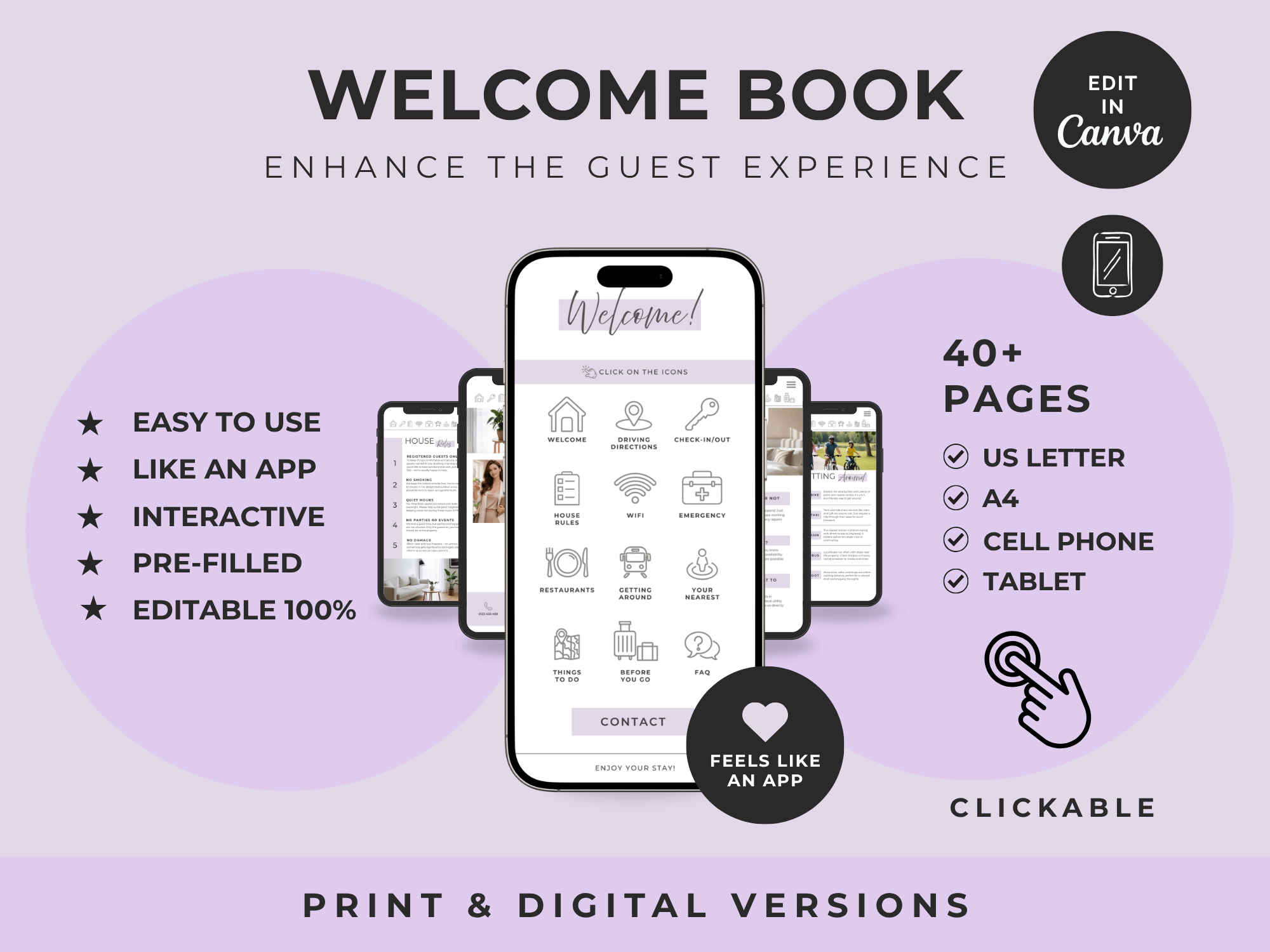 Grand Plus Lavender Airbnb Welcome Book Bundle - Image 3