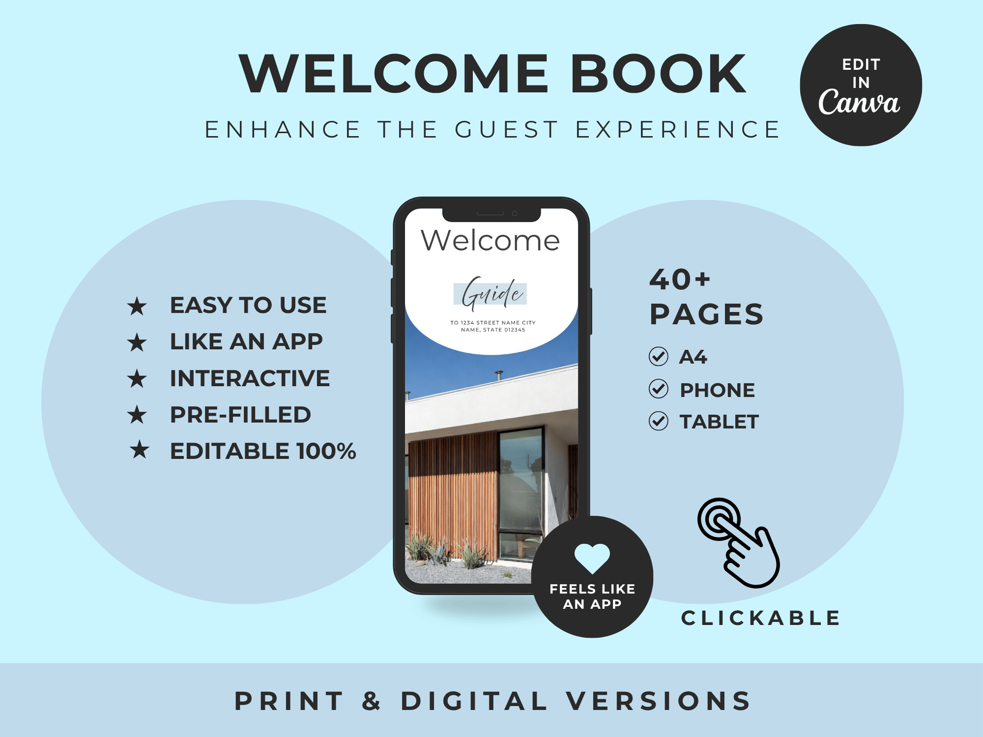 Ocean - Coastal Blue - Airbnb Welcome Book Bundle A4 Size - Image 3