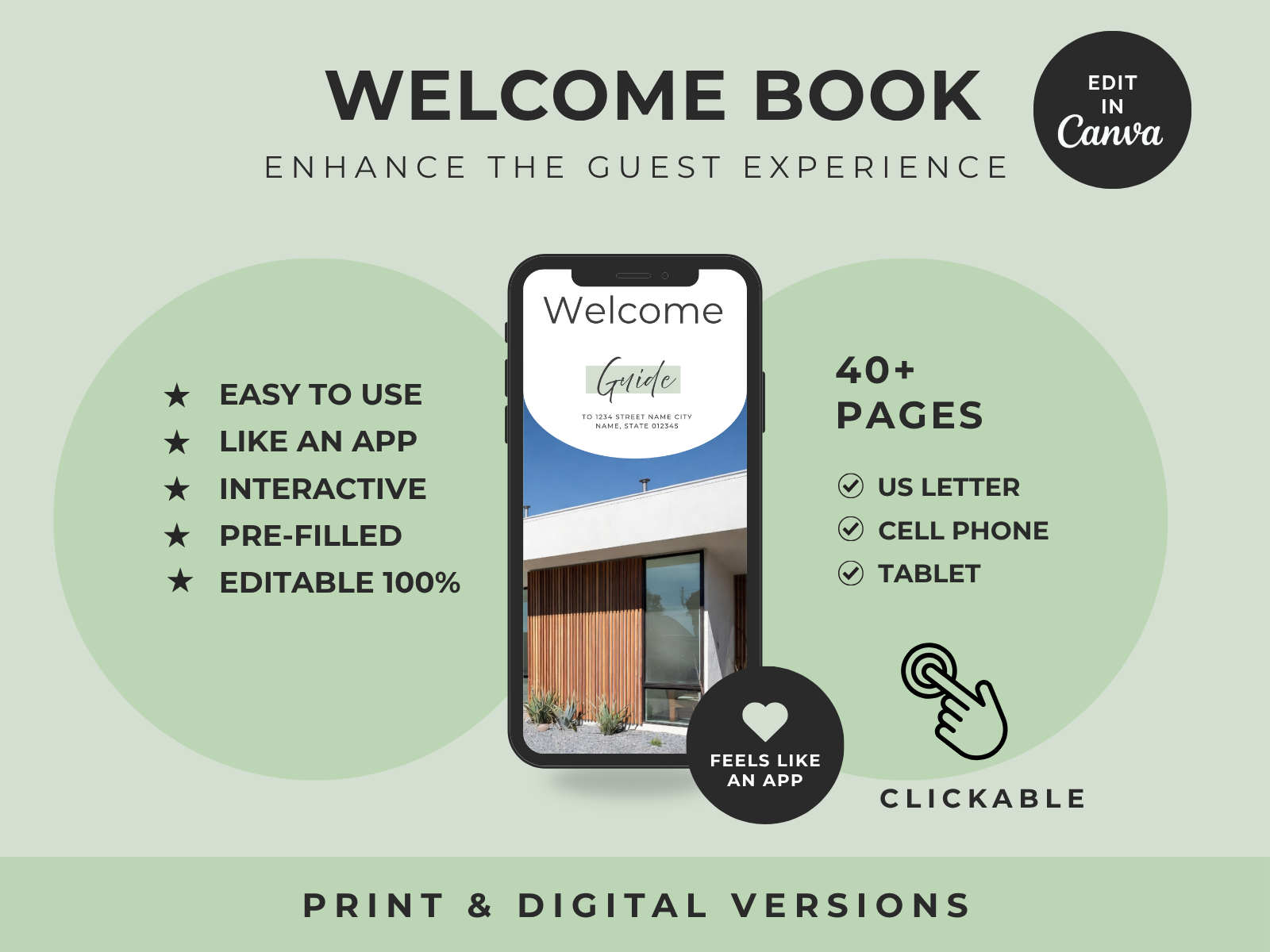 Sage Airbnb Welcome Book Bundle US Letter - Image 3