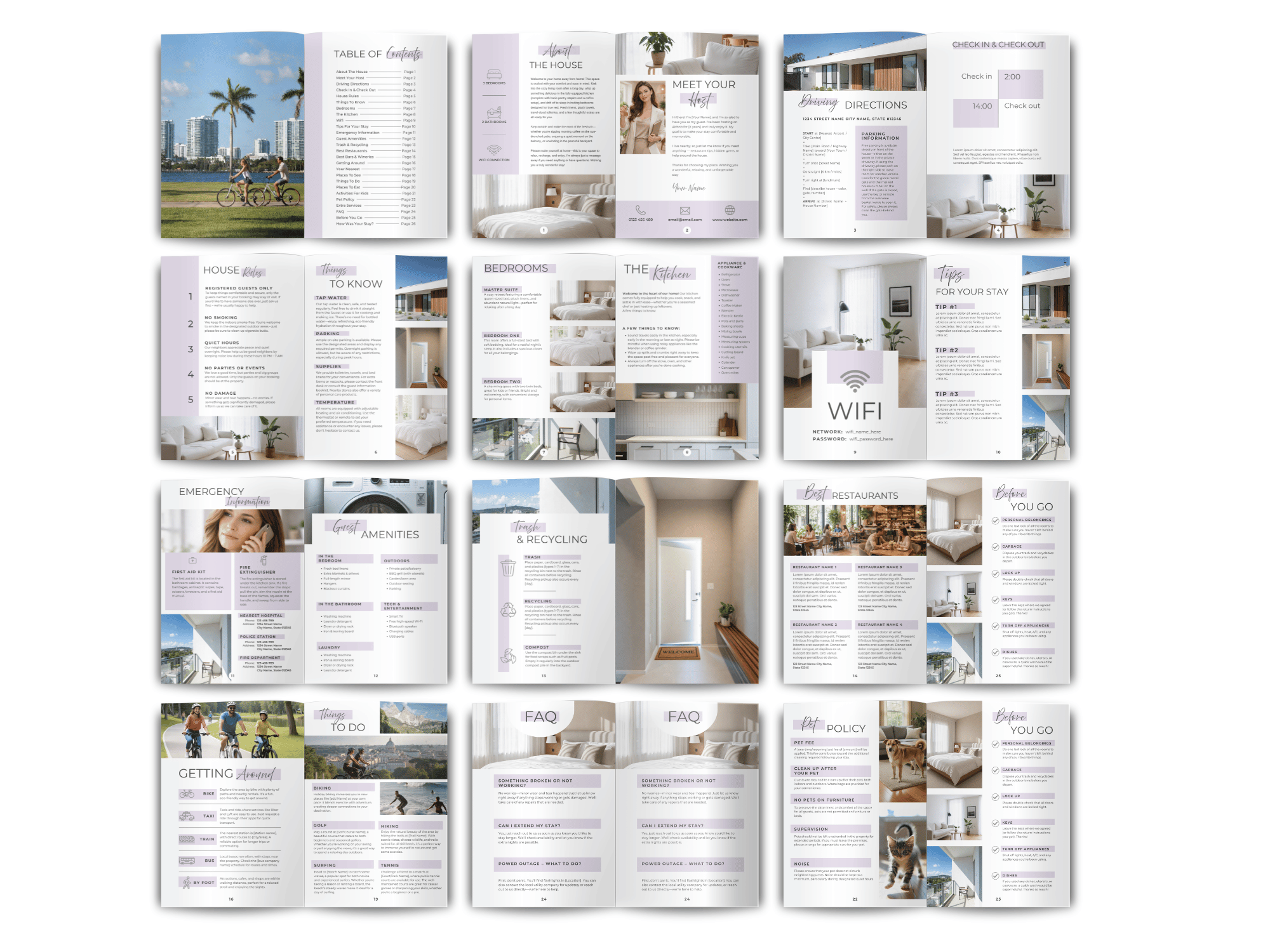 Grand Lavender Airbnb Host Welcome Book Bundle - Image 8