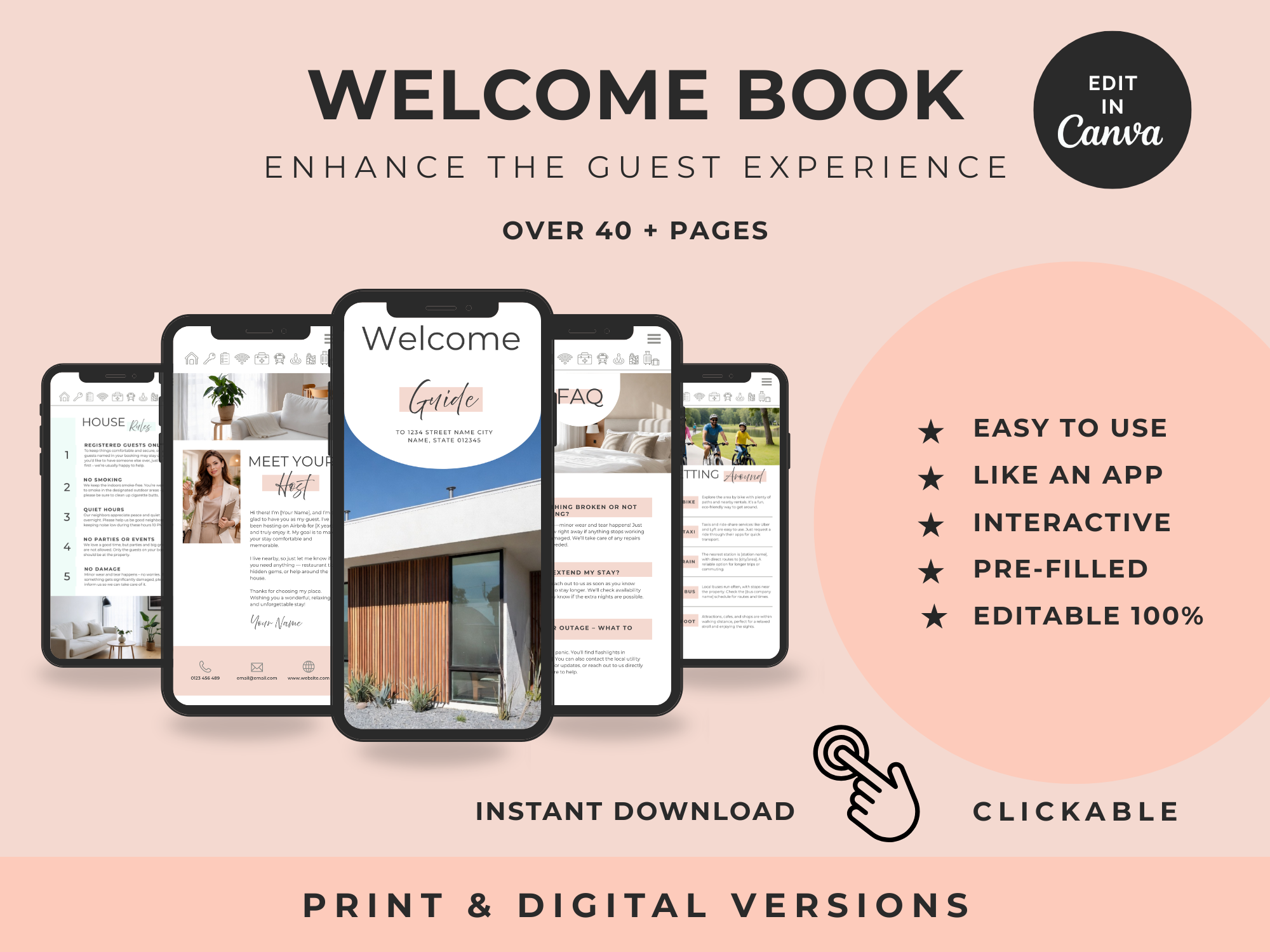 Grand Blush Airbnb Welcome Book Bundle - Image 8