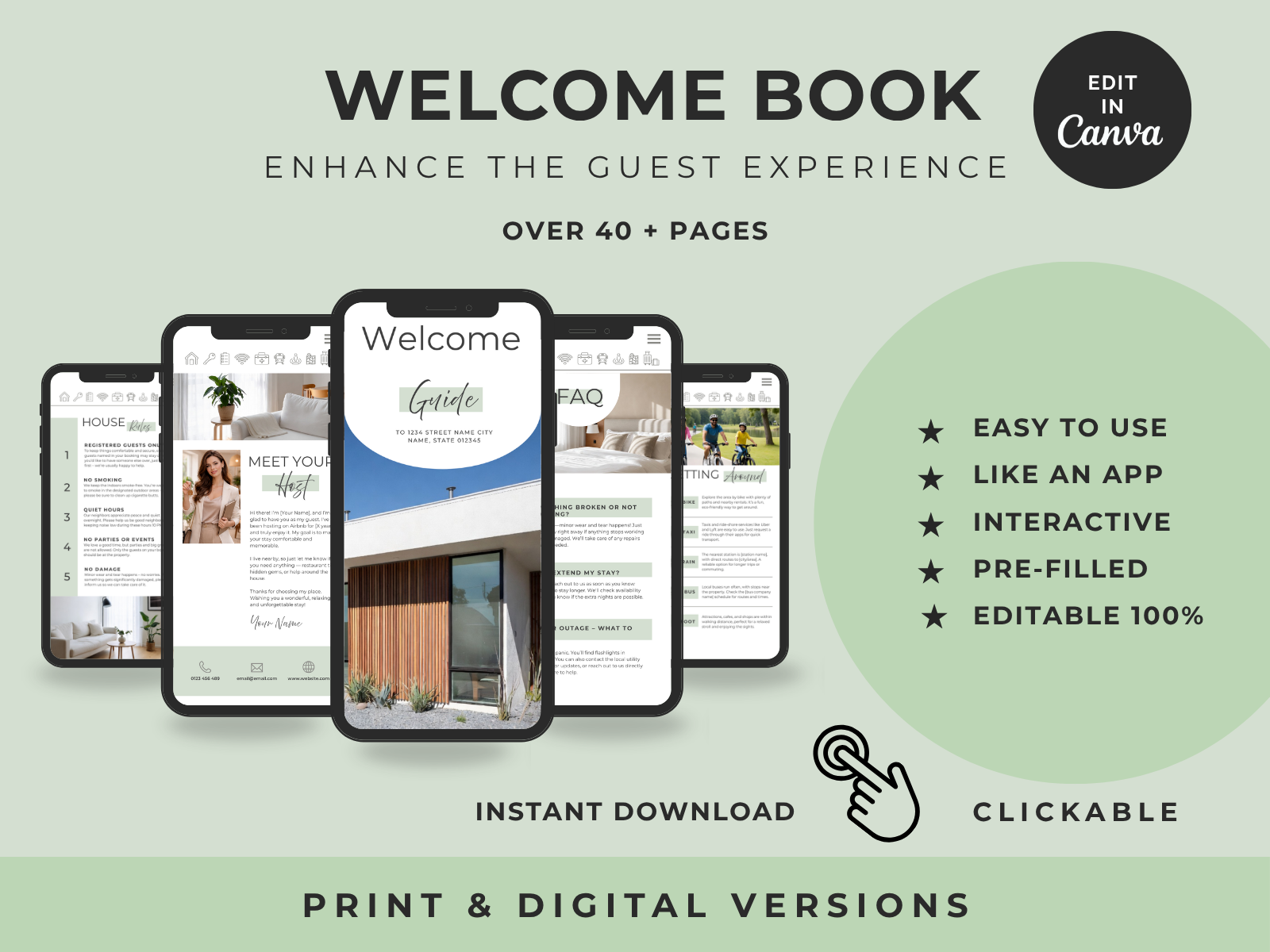 Sage Airbnb Welcome Book Bundle US Letter - Image 2
