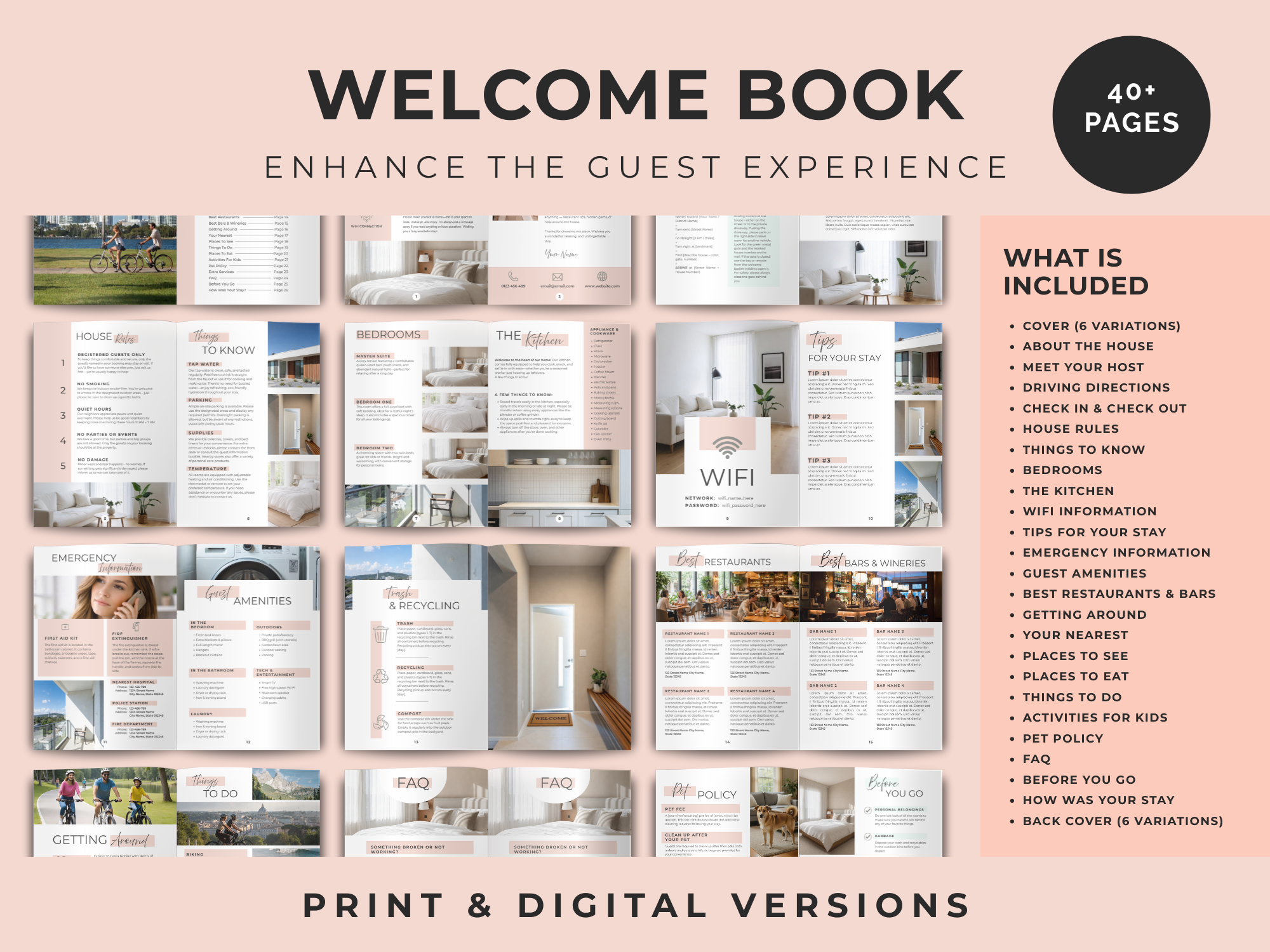 Grand Blush Airbnb Welcome Book Bundle - Image 9