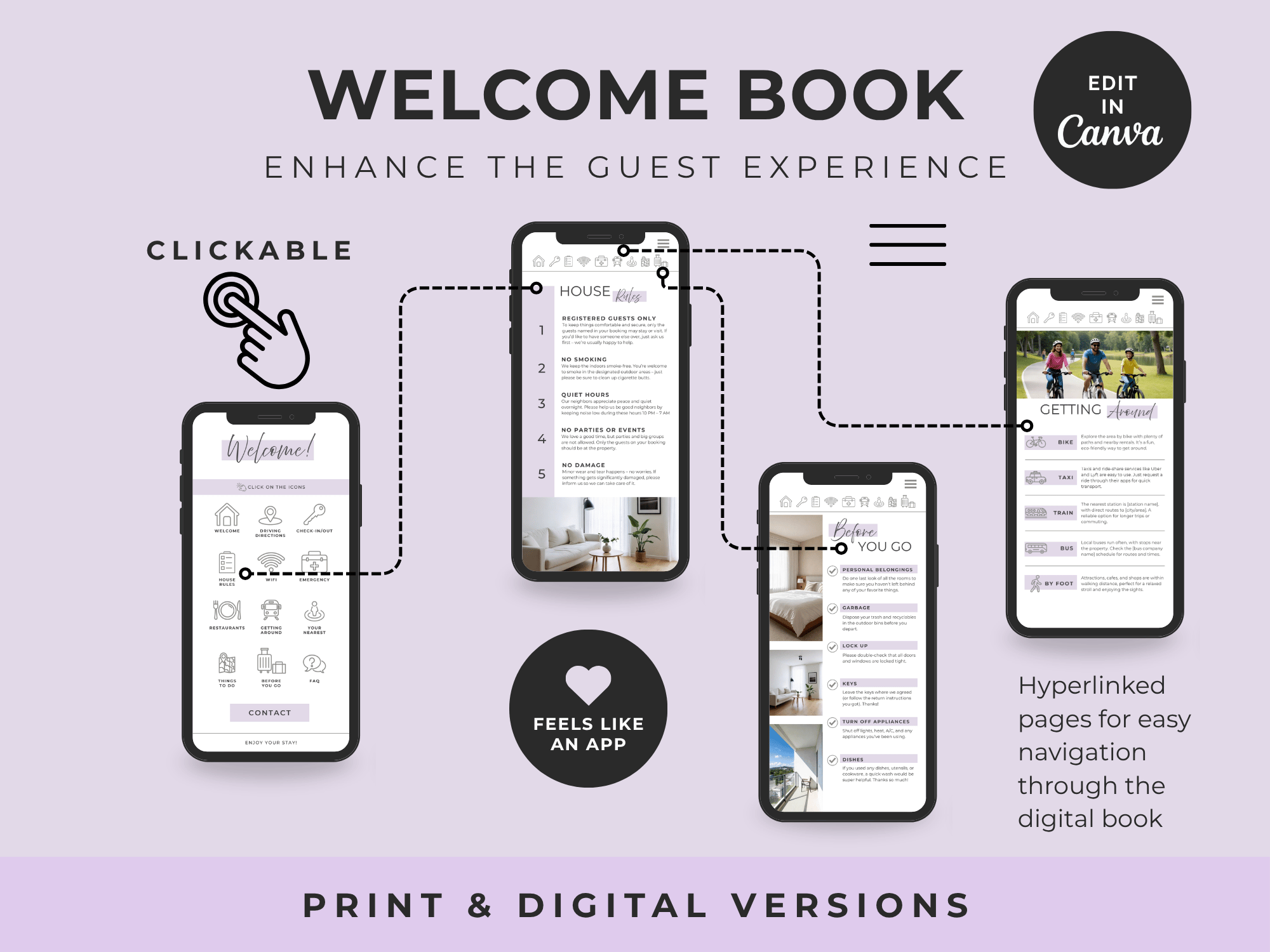 Grand Lavender Airbnb Host Welcome Book Bundle - Image 11