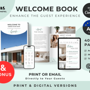 Mint Airbnb Welcome Book Bundle A4 Size