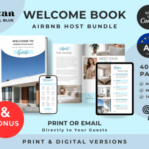 Ocean - Coastal Blue - Airbnb Welcome Book Bundle A4 Size