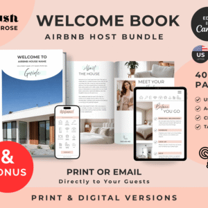 Grand Blush Airbnb Welcome Book Bundle