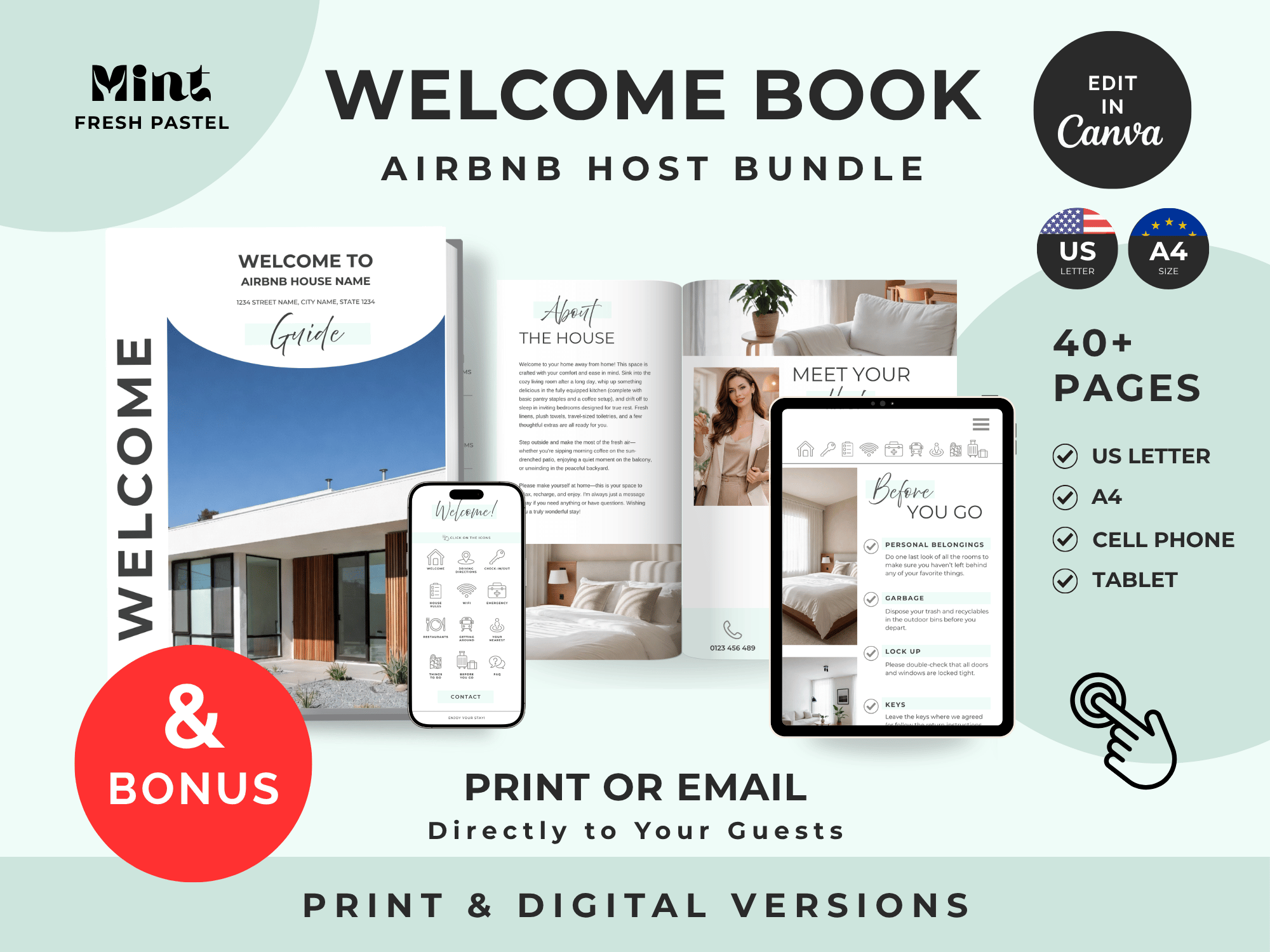 Grand Mint Airbnb Welcome Book Bundle
