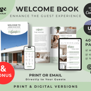 Sage Airbnb Welcome Book Bundle US Letter