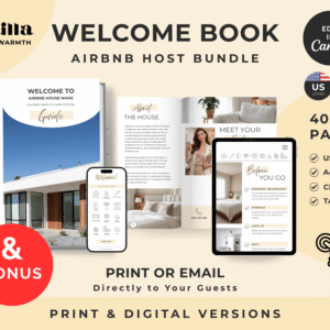 Grand Vanilla Airbnb Host Welcome Book Bundle